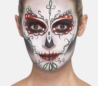 Gruselige Halloween Maske Color E Horror Perucke Herren