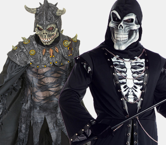 Kostume Verkleidungen Halloweenkostum Tod Skelett Sensenmann Kostum Henker Geisterkostum Halloween Eurodite